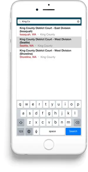 Phone showing a short set of questions about the ticket